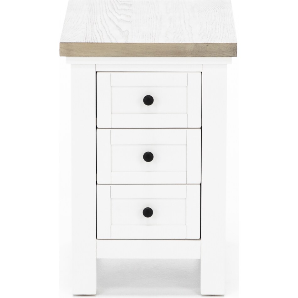 riverside furniture grey chairside table cora  