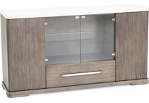 rivr almond frost buffet server sideboard   