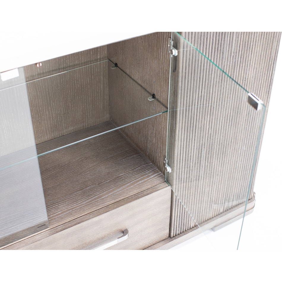 rivr almond frost buffet server sideboard   