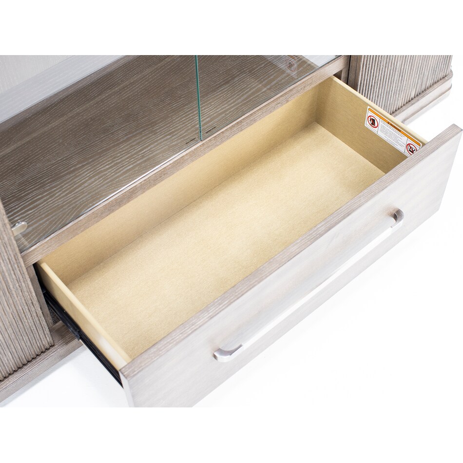 rivr almond frost buffet server sideboard   
