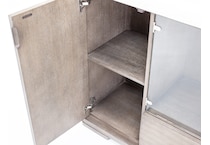 rivr almond frost buffet server sideboard   