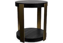 rivr black onyx hue   bronze metal legs chairside table mlr  