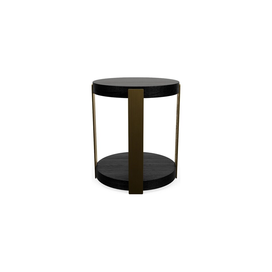 rivr black onyx hue   bronze metal legs chairside table mlr  