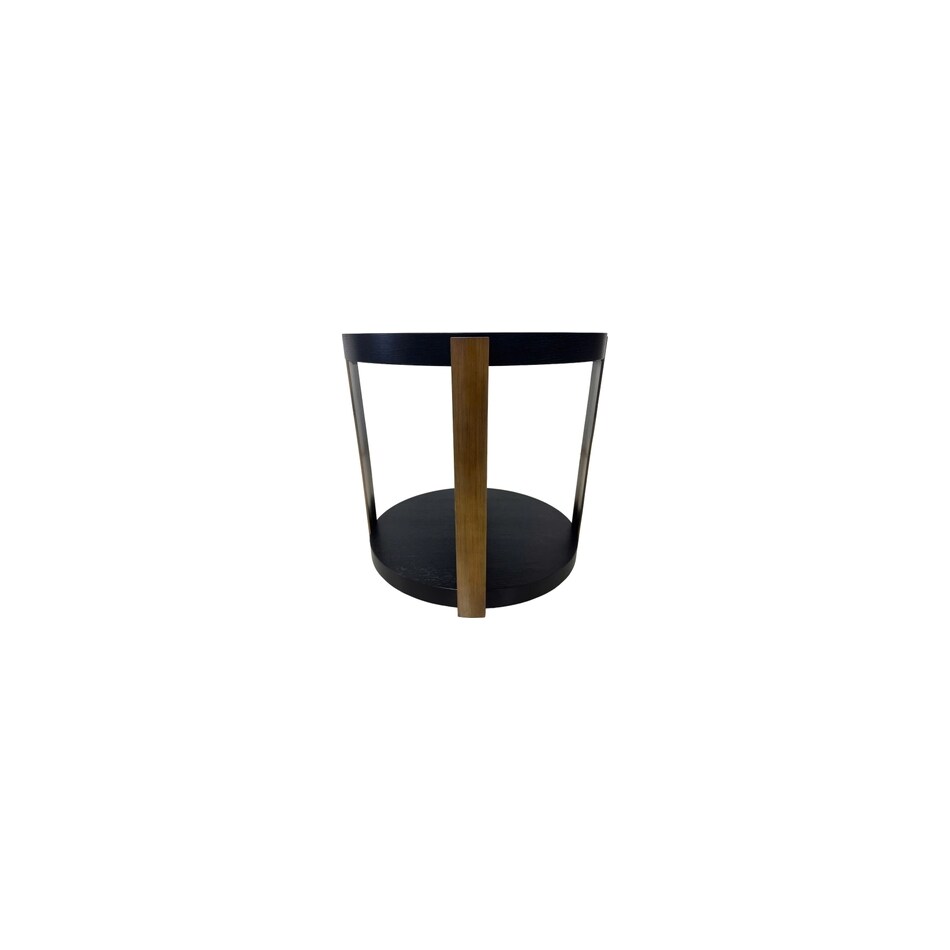 rivr black onyx hue   bronze metal legs end table mlr  