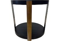 rivr black onyx hue   bronze metal legs end table mlr  