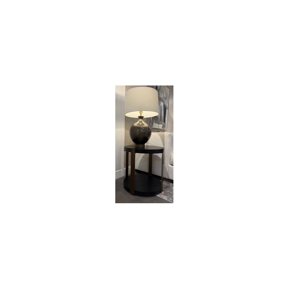 rivr black onyx hue   bronze metal legs end table mlr  