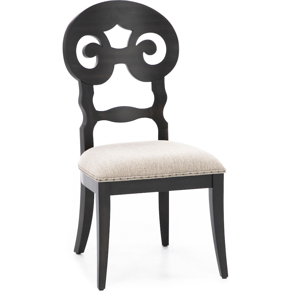 rivr black standard height side chair   