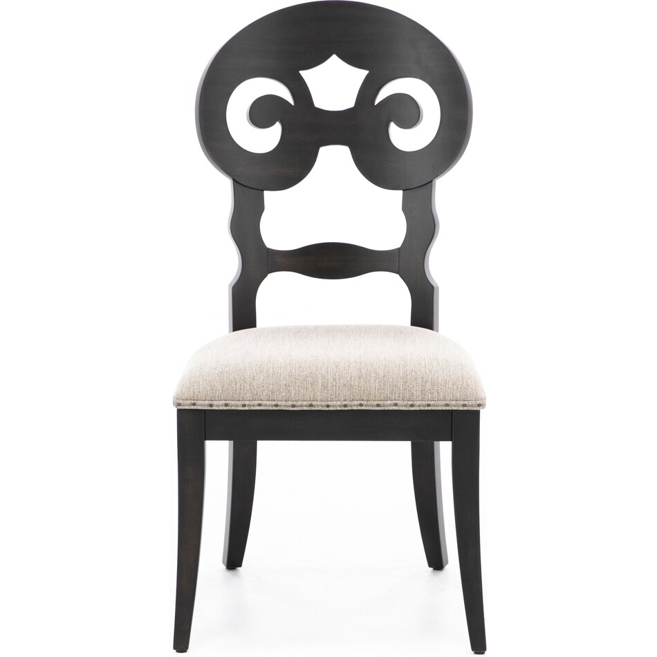 rivr black standard height side chair   