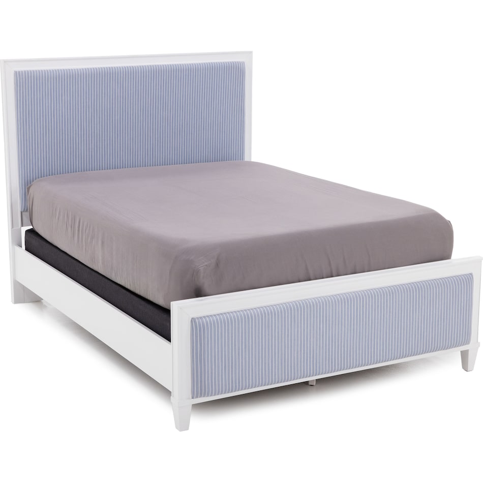 rivr blue & white stripe queen bed package uqp  