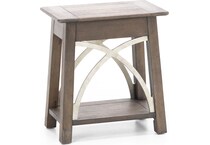 rivr brown chairside table helms  