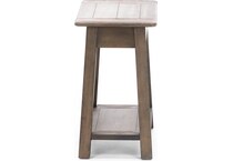 rivr brown chairside table helms  