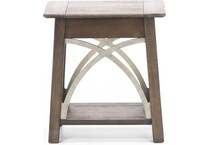 rivr brown chairside table helms  