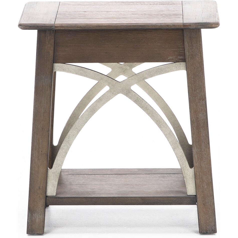 rivr brown chairside table helms  