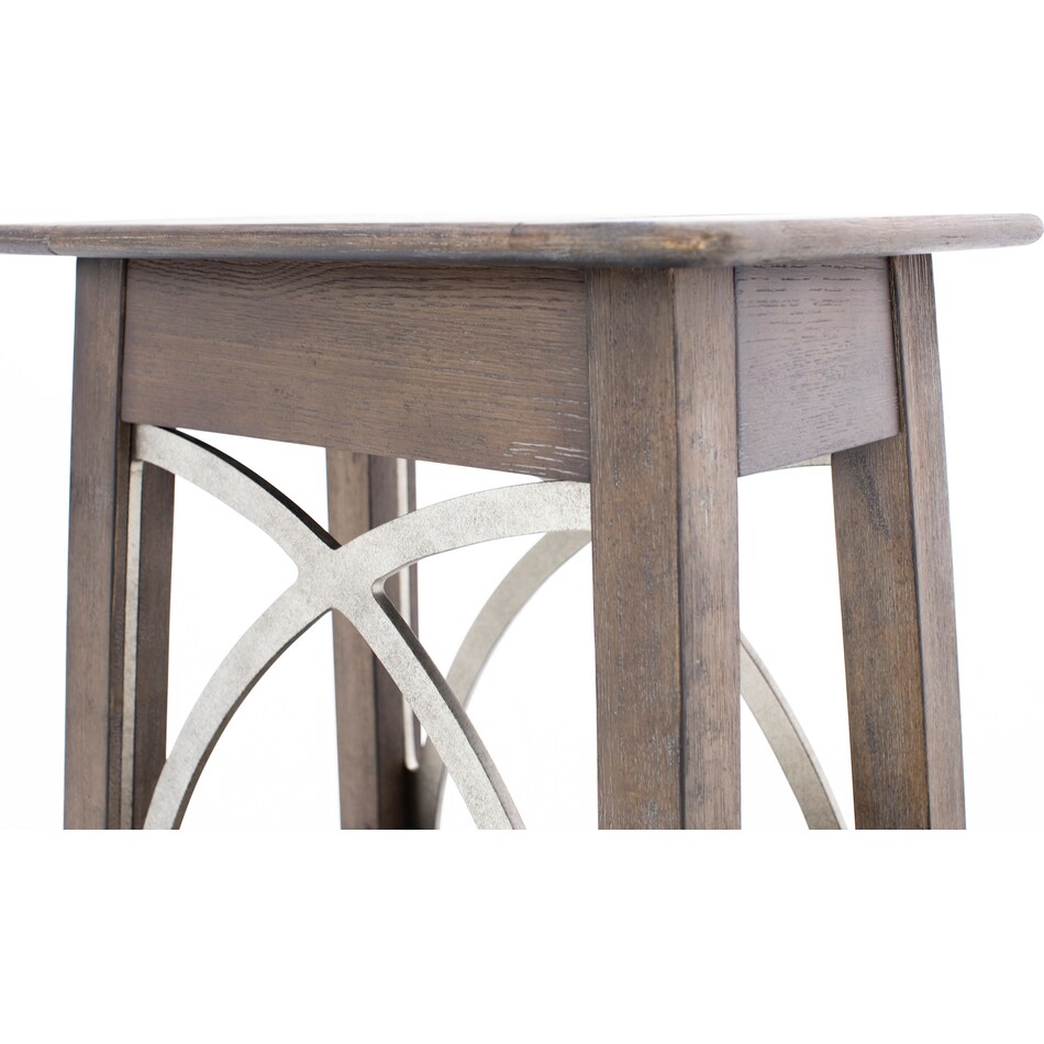 rivr brown chairside table helms  