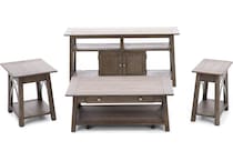 rivr brown chairside table helms  