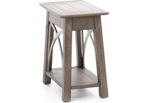 rivr brown chairside table helms  