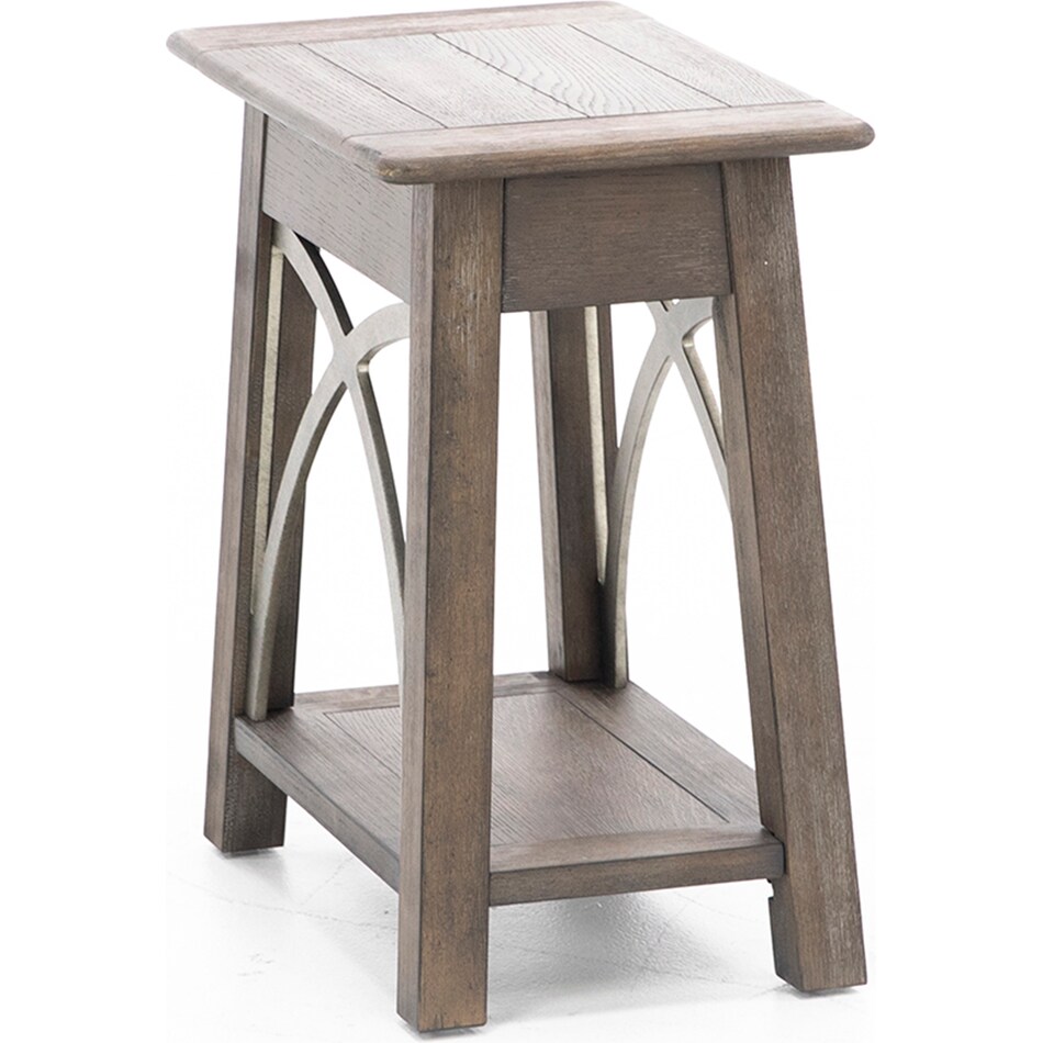 rivr brown chairside table helms  