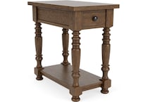 rivr brown chairside table est  