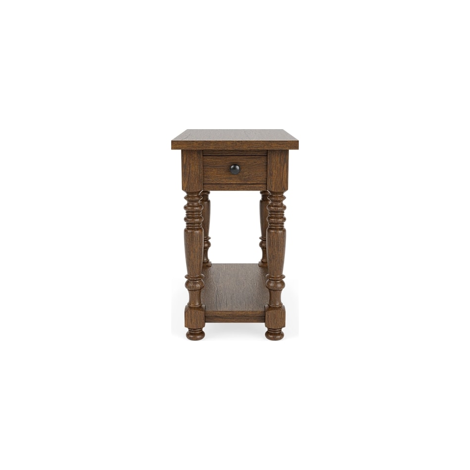 rivr brown chairside table est  