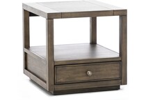rivr brown end table denal  