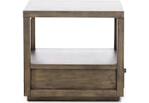 rivr brown end table denal  