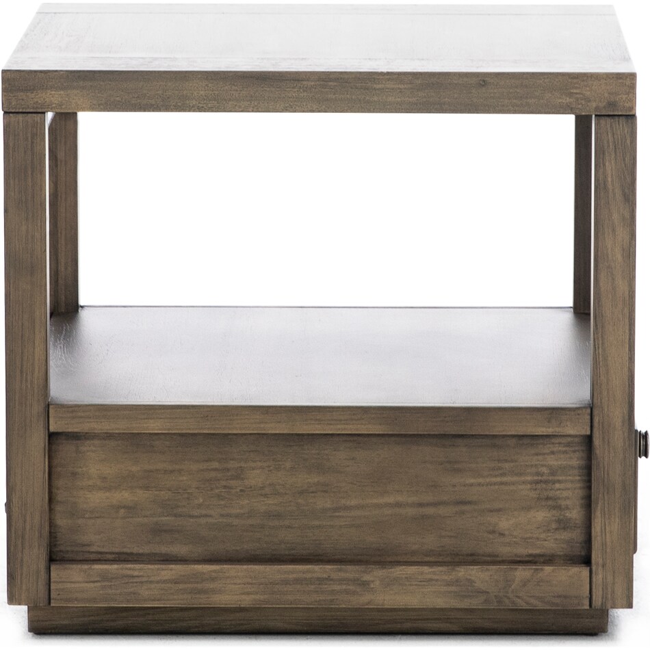 rivr brown end table denal  
