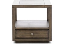 rivr brown end table denal  