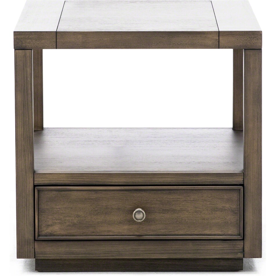 rivr brown end table denal  
