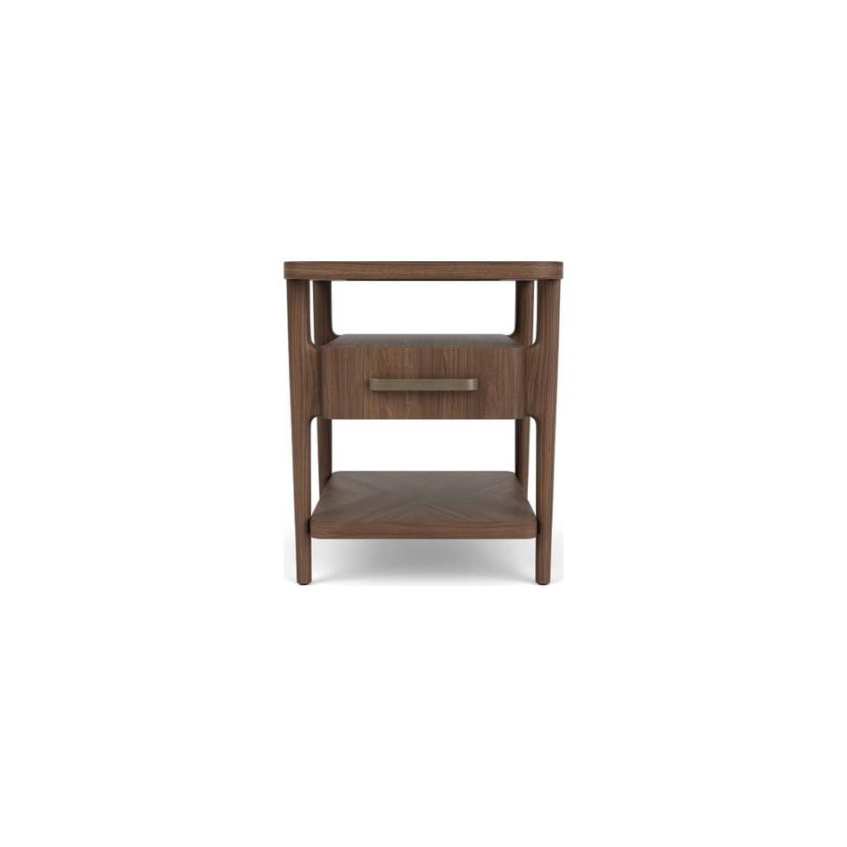 rivr brown end table del  