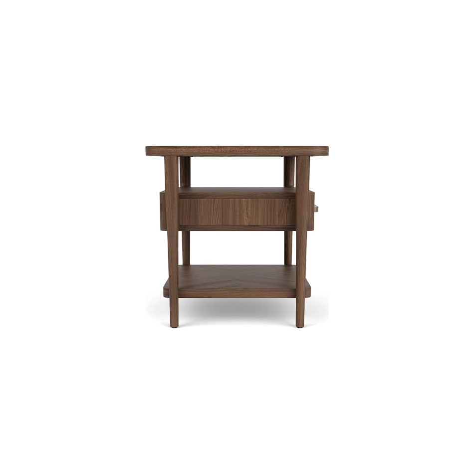 rivr brown end table del  