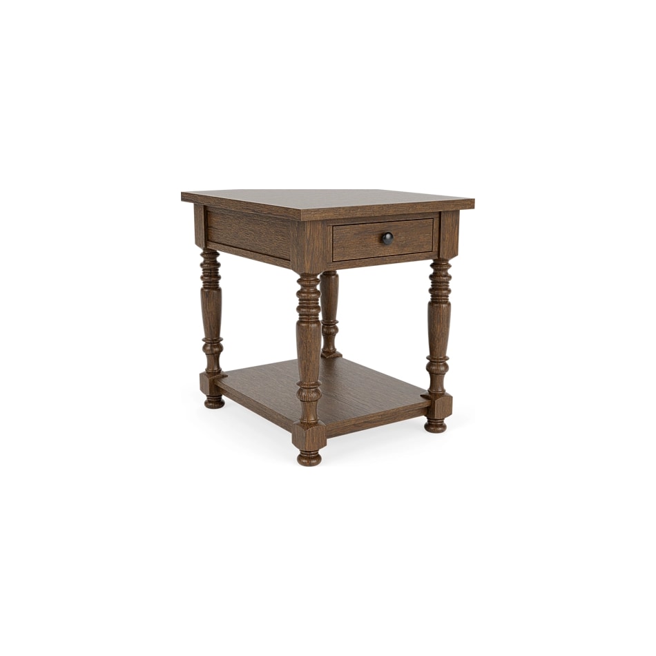 rivr brown end table est  