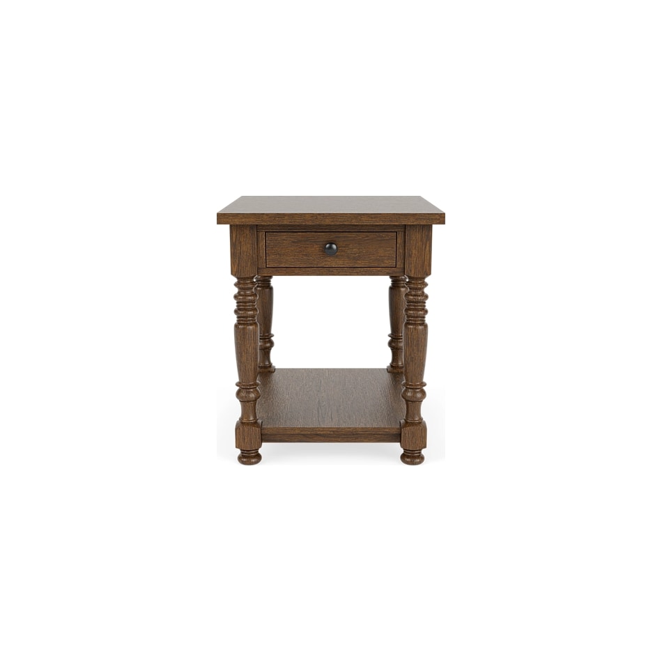 rivr brown end table est  