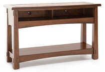 rivr brown sofa table   
