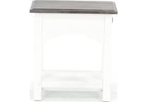 rivr distressed chairside table   