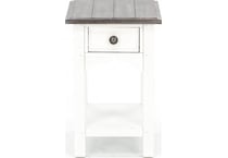 rivr distressed chairside table   