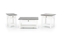 rivr distressed chairside table   