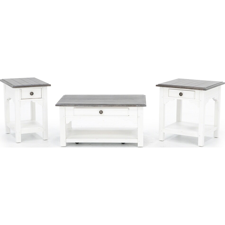 rivr distressed chairside table   