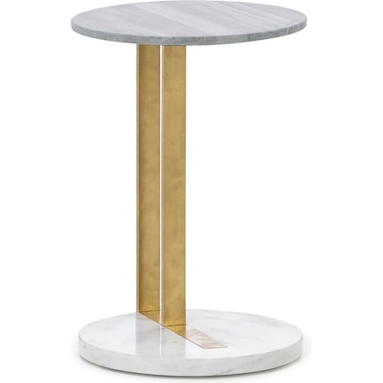 Goldie Brushed Brass Side Table