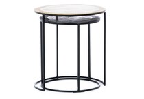 rivr matte chairside table ironf  