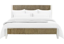 rivr natural & white   water hyacinth queen bed package wqp  