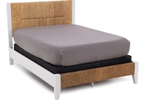 rivr natural & white   water hyacinth queen bed package wqp  