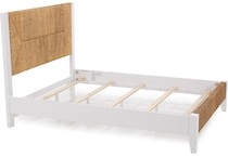 rivr natural & white   water hyacinth queen bed package wqp  