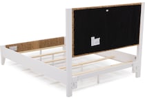 rivr natural & white   water hyacinth queen bed package wqp  