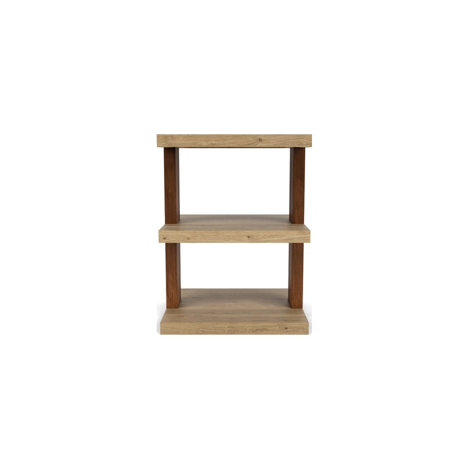 rivr pale oak & rich walnut chairside table trt  