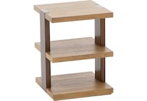 rivr pale oak & rich walnut chairside table trt  