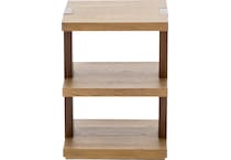 rivr pale oak & rich walnut chairside table trt  