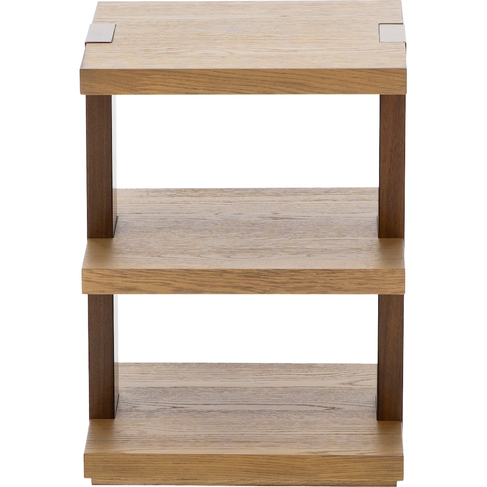 rivr pale oak & rich walnut chairside table trt  