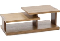 rivr pale oak & rich walnut cocktail table trt  