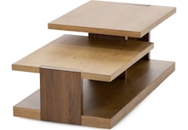 rivr pale oak & rich walnut cocktail table trt  