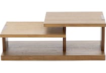 rivr pale oak & rich walnut cocktail table trt  